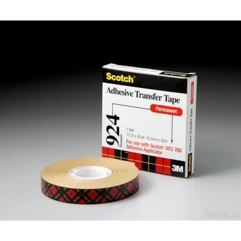 3M™ Scotch® ATG 924EU Лента двусторонняя безосновная, прозрачная, 6мм х 55м